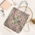 Squares Maile Leaf Tote Bag Pink Palaka Hawaiian Quilt Pattern - Polynesian Pride