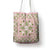 Squares Maile Leaf Tote Bag Pink Palaka Hawaiian Quilt Pattern - Polynesian Pride