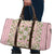 Squares Maile Leaf Travel Bag Pink Palaka Hawaiian Quilt Pattern - Polynesian Pride