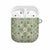 Squares Maile Leaf AirPods Case Turquoise Palaka Hawaiian Quilt Pattern - Polynesian Pride