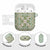 Squares Maile Leaf AirPods Case Turquoise Palaka Hawaiian Quilt Pattern - Polynesian Pride