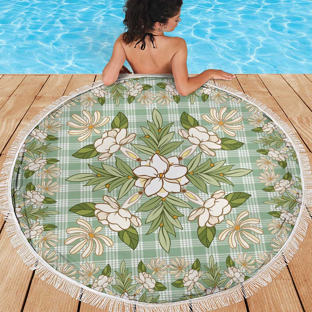 Squares Maile Leaf Beach Blanket Turquoise Palaka Hawaiian Quilt Pattern - Polynesian Pride