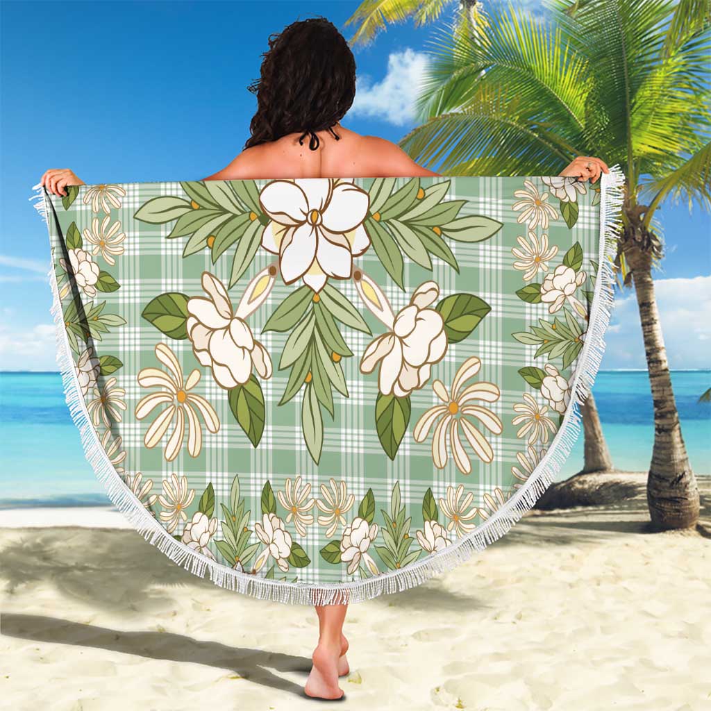 Squares Maile Leaf Beach Blanket Turquoise Palaka Hawaiian Quilt Pattern - Polynesian Pride