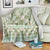 Squares Maile Leaf Blanket Turquoise Palaka Hawaiian Quilt Pattern - Polynesian Pride