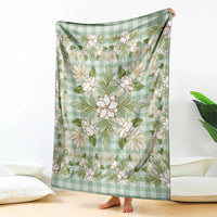 Squares Maile Leaf Blanket Turquoise Palaka Hawaiian Quilt Pattern - Polynesian Pride