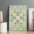 Squares Maile Leaf Canvas Wall Art Turquoise Palaka Hawaiian Quilt Pattern - Polynesian Pride