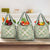 Squares Maile Leaf Grocery Bag Turquoise Palaka Hawaiian Quilt Pattern - Polynesian Pride