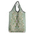 Squares Maile Leaf Grocery Bag Turquoise Palaka Hawaiian Quilt Pattern - Polynesian Pride