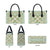 Squares Maile Leaf Leather Bag Turquoise Palaka Hawaiian Quilt Pattern - Polynesian Pride