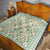 Squares Maile Leaf Quilt Turquoise Palaka Hawaiian Quilt Pattern - Polynesian Pride