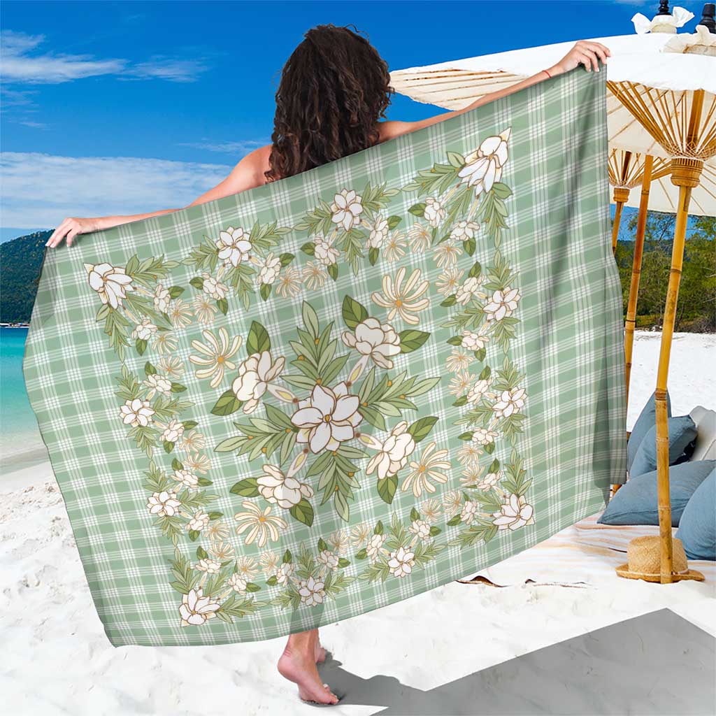 Squares Maile Leaf Sarong Turquoise Palaka Hawaiian Quilt Pattern - Polynesian Pride