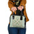 Squares Maile Leaf Shoulder Handbag Turquoise Palaka Hawaiian Quilt Pattern - Polynesian Pride