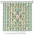 Squares Maile Leaf Shower Curtain Turquoise Palaka Hawaiian Quilt Pattern - Polynesian Pride