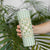 Squares Maile Leaf Skinny Tumbler Turquoise Palaka Hawaiian Quilt Pattern - Polynesian Pride