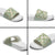 Squares Maile Leaf Slide Sandals Turquoise Palaka Hawaiian Quilt Pattern - Polynesian Pride