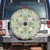 Squares Maile Leaf Spare Tire Cover Turquoise Palaka Hawaiian Quilt Pattern - Polynesian Pride