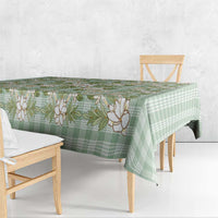 Squares Maile Leaf Tablecloth Turquoise Palaka Hawaiian Quilt Pattern - Polynesian Pride