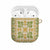 Squares Puakenikeni and Kalo AirPods Case Beige Palaka Hawaiian Quilt Pattern - Polynesian Pride