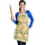Squares Puakenikeni and Kalo Apron Beige Palaka Hawaiian Quilt Pattern - Polynesian Pride