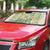 Squares Puakenikeni and Kalo Auto Sun Shade Beige Palaka Hawaiian Quilt Pattern - Polynesian Pride