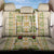 Squares Puakenikeni and Kalo Back Car Seat Cover Beige Palaka Hawaiian Quilt Pattern - Polynesian Pride