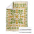 Squares Puakenikeni and Kalo Blanket Beige Palaka Hawaiian Quilt Pattern - Polynesian Pride