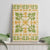 Squares Puakenikeni and Kalo Canvas Wall Art Beige Palaka Hawaiian Quilt Pattern - Polynesian Pride
