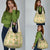 Squares Puakenikeni and Kalo Grocery Bag Beige Palaka Hawaiian Quilt Pattern - Polynesian Pride