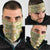Squares Puakenikeni and Kalo Neck Gaiter Beige Palaka Hawaiian Quilt Pattern - Polynesian Pride