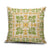 Squares Puakenikeni and Kalo Pillow Cover Beige Palaka Hawaiian Quilt Pattern - Polynesian Pride