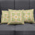 Squares Puakenikeni and Kalo Pillow Cover Beige Palaka Hawaiian Quilt Pattern - Polynesian Pride