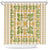 Squares Puakenikeni and Kalo Shower Curtain Beige Palaka Hawaiian Quilt Pattern - Polynesian Pride