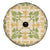 Squares Puakenikeni and Kalo Spare Tire Cover Beige Palaka Hawaiian Quilt Pattern - Polynesian Pride