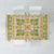Squares Puakenikeni and Kalo Tablecloth Beige Palaka Hawaiian Quilt Pattern - Polynesian Pride