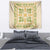 Squares Puakenikeni and Kalo Tapestry Beige Palaka Hawaiian Quilt Pattern - Polynesian Pride
