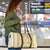 Squares Puakenikeni and Kalo Travel Bag Beige Palaka Hawaiian Quilt Pattern - Polynesian Pride