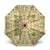 Squares Puakenikeni and Kalo Umbrella Beige Palaka Hawaiian Quilt Pattern - Polynesian Pride