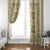 Squares Puakenikeni and Kalo Window Curtain Beige Palaka Hawaiian Quilt Pattern - Polynesian Pride
