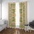 Squares Puakenikeni and Kalo Window Curtain Beige Palaka Hawaiian Quilt Pattern - Polynesian Pride