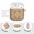 Squares Puakenikeni and Kalo AirPods Case Pink Palaka Hawaiian Quilt Pattern - Polynesian Pride