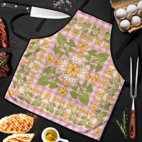Squares Puakenikeni and Kalo Apron Pink Palaka Hawaiian Quilt Pattern - Polynesian Pride