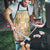 Squares Puakenikeni and Kalo Apron Pink Palaka Hawaiian Quilt Pattern - Polynesian Pride
