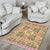 Squares Puakenikeni and Kalo Area Rug Pink Palaka Hawaiian Quilt Pattern - Polynesian Pride