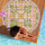 Squares Puakenikeni and Kalo Beach Blanket Pink Palaka Hawaiian Quilt Pattern - Polynesian Pride