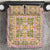 Squares Puakenikeni and Kalo Bedding Set Pink Palaka Hawaiian Quilt Pattern - Polynesian Pride