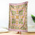 Squares Puakenikeni and Kalo Blanket Pink Palaka Hawaiian Quilt Pattern - Polynesian Pride