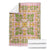 Squares Puakenikeni and Kalo Blanket Pink Palaka Hawaiian Quilt Pattern - Polynesian Pride