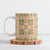 Squares Puakenikeni and Kalo Ceramic Mug Pink Palaka Hawaiian Quilt Pattern - Polynesian Pride