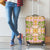 Squares Puakenikeni and Kalo Luggage Cover Pink Palaka Hawaiian Quilt Pattern - Polynesian Pride