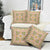 Squares Puakenikeni and Kalo Pillow Cover Pink Palaka Hawaiian Quilt Pattern - Polynesian Pride
